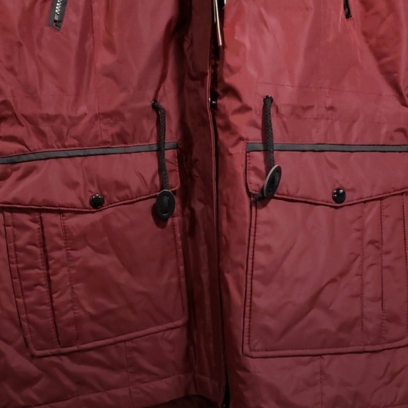 Yoki Sport Sherpa Lined Coat Size Large Maroon - Picture 2 of 9